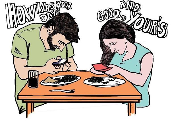 Bộ tranh hài hước về một thế giới nghiện điện thoại
