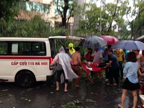 Cuồng phong ở Hà Nội: Nhiều người nhập viện do cây xanh, biển quảng cáo đổ trúng