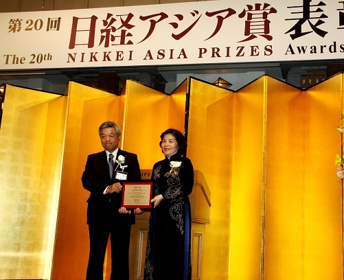 Người Việt Nam sở hữu 1 trong 3 giải thưởng Nikkei Châu Á năm 2015