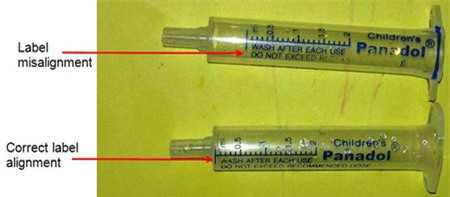 Thu hồi thuốc panadol trẻ em do dụng cụ đong thuốc chia vạch sai