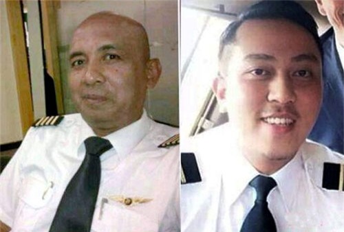 Cơ trưởng Zaharie Ahmad Shah, 53 tuổi (bên trái) và phi công phụ Fariq Abdul Hamid, 27 tuổi, của máy bay Malaysia mất tích. Ảnh: NST.