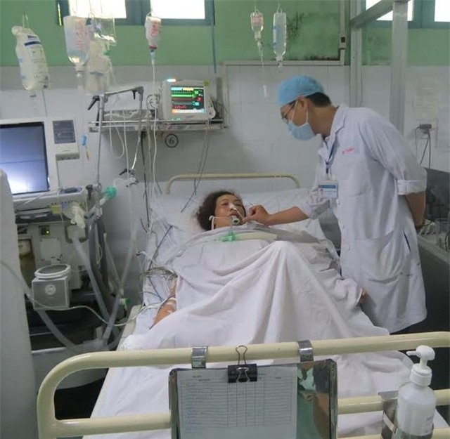 Bệnh nhân đang điều trị tại bệnh viện.