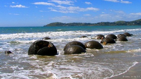 Những tảng đá Moeraki ở New Zealand