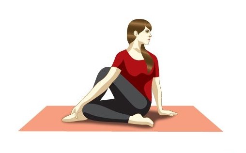 Ardha Matsyendrasana (ngồi xoắn nửa cột sống) là tư thế giúp massage các cơ quan vùng bụng khắc phục các triệu chứng chậm tiêu, tốt cho cột sống và làm giảm mỡ máu.